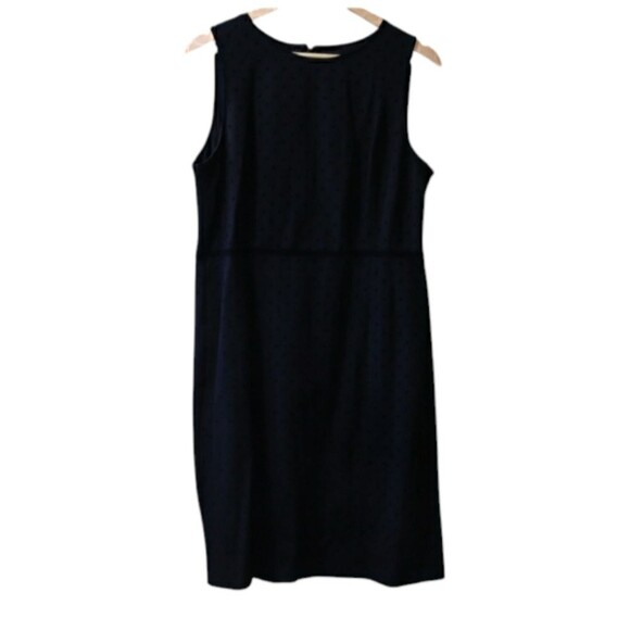 Talbots Vintage Y2K Black Polka Dot Career Sheath Dress NWT 12 - Picture 1 of 15